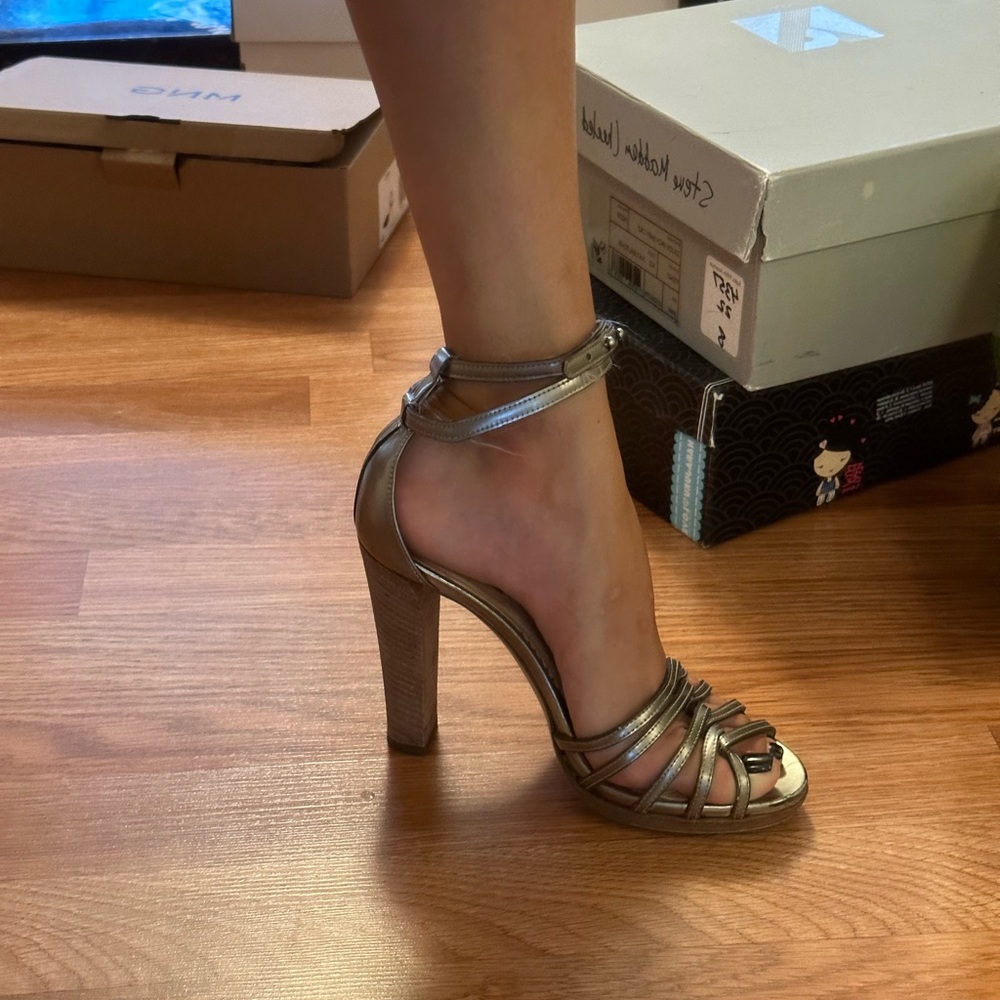 Reed Krakoff metallic heels